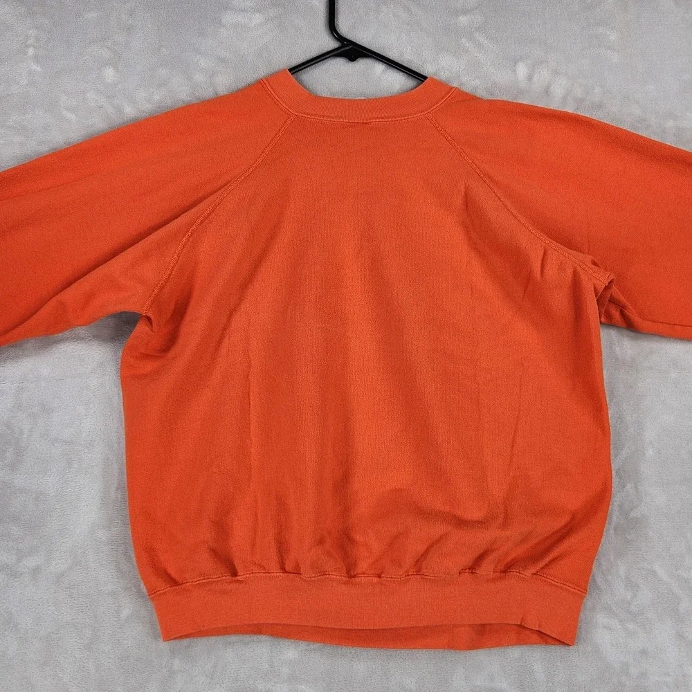 Vintage Denver Broncos Sweatshirt Mens Large Orange NFL Football Trench